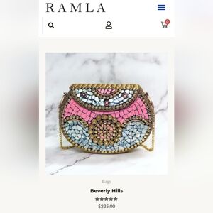 Ramla Maosaic Pink and White Bag